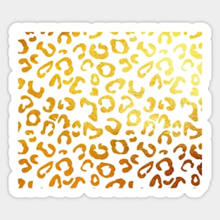 Golden leopard print Sticker